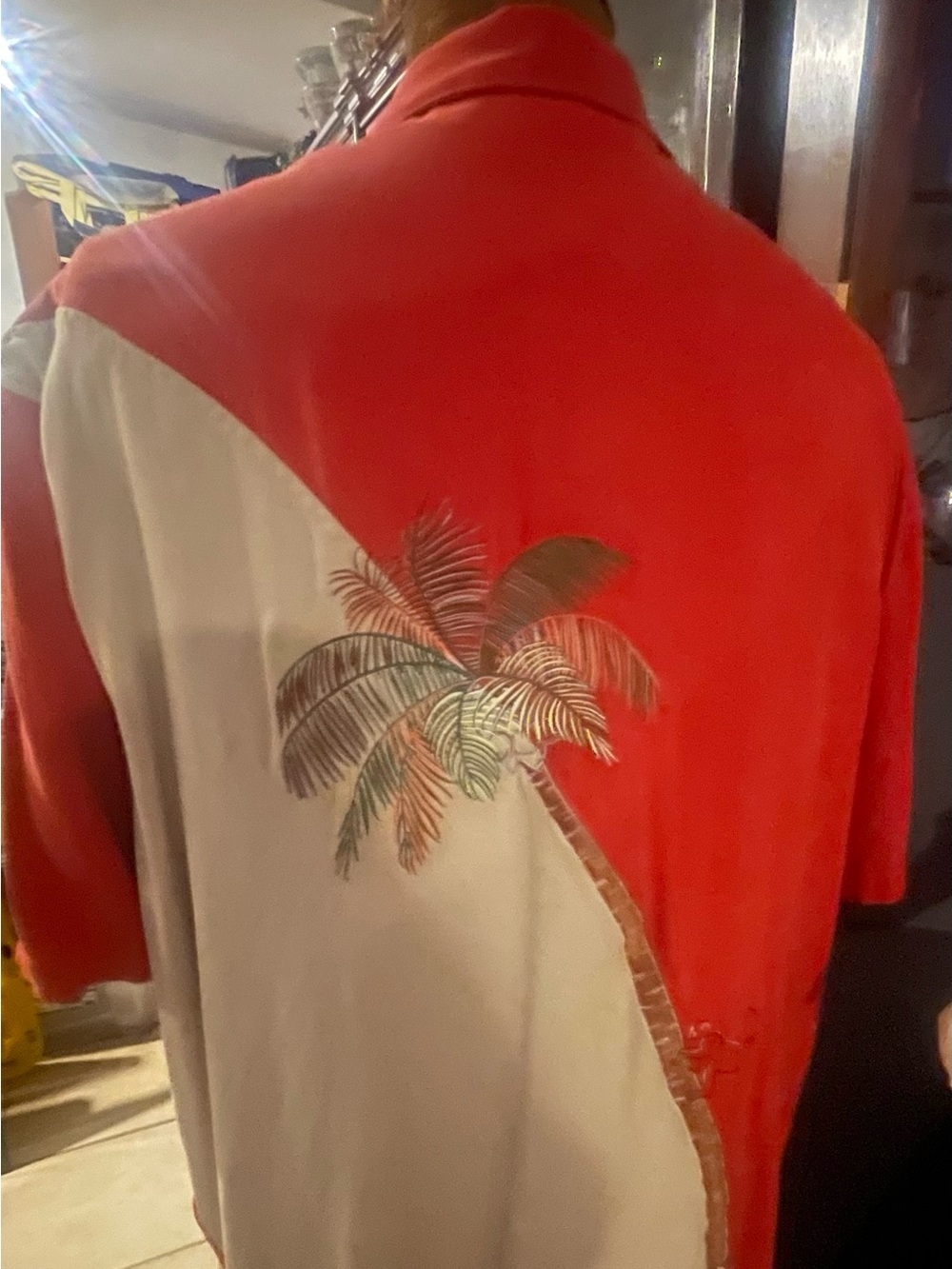 Tori Richard Coral-Red Short-Sleeve Button-Down Shirt